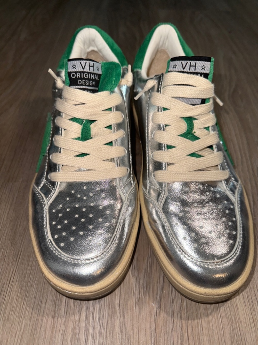 Vintage Havana Silver and Green Sneakers